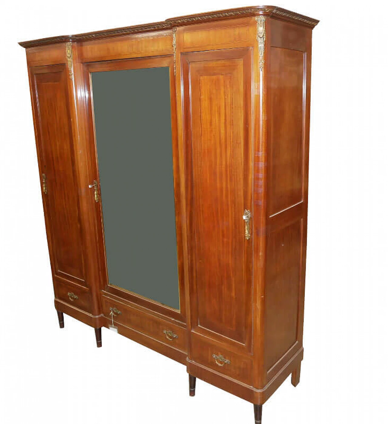 Three-door wardrobe with mirror, 1930s 1375924