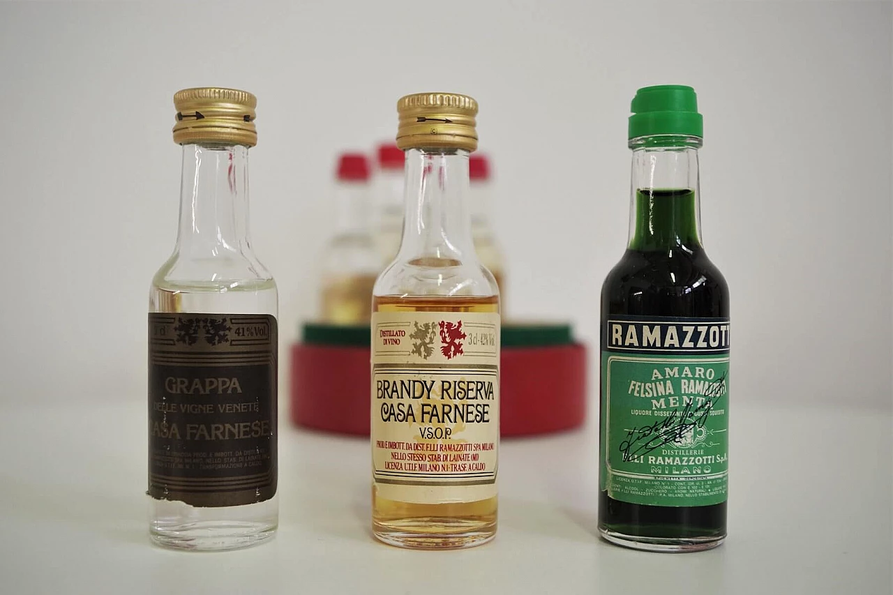 Distillerie F.lli Ramazzotti mignon liqueur and shot glass case, 1970s 1376107