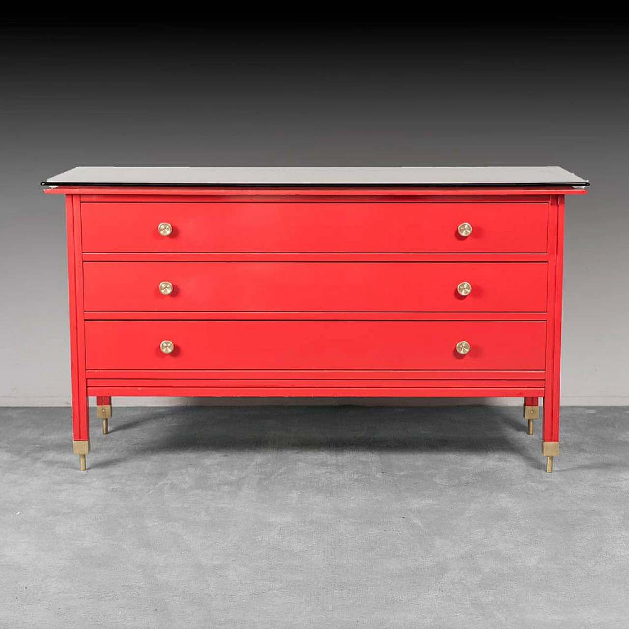 Red D154 dresser by Carlo De Carli for Sormani, 1960s 1376176