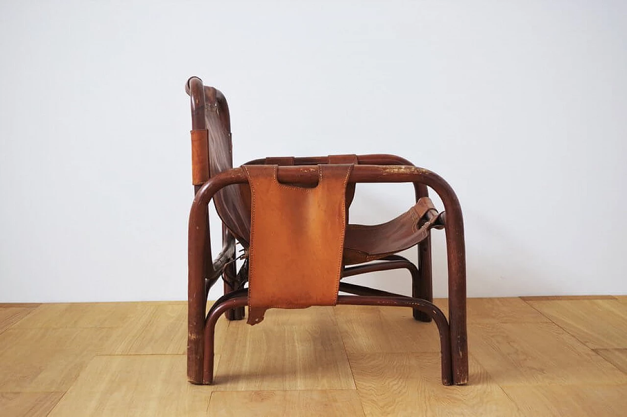 Leather armchair by Tito Agnoli, 1950s 1376257