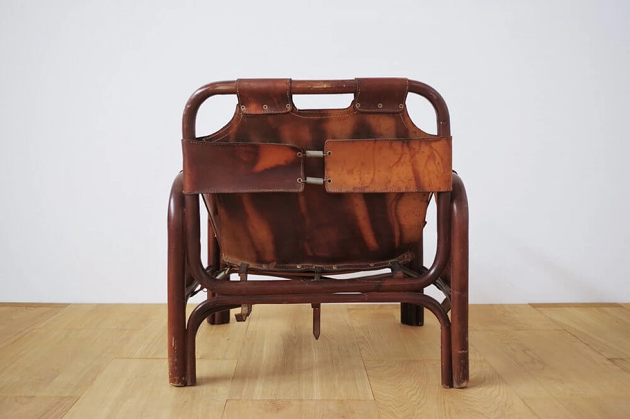 Leather armchair by Tito Agnoli, 1950s 1376258