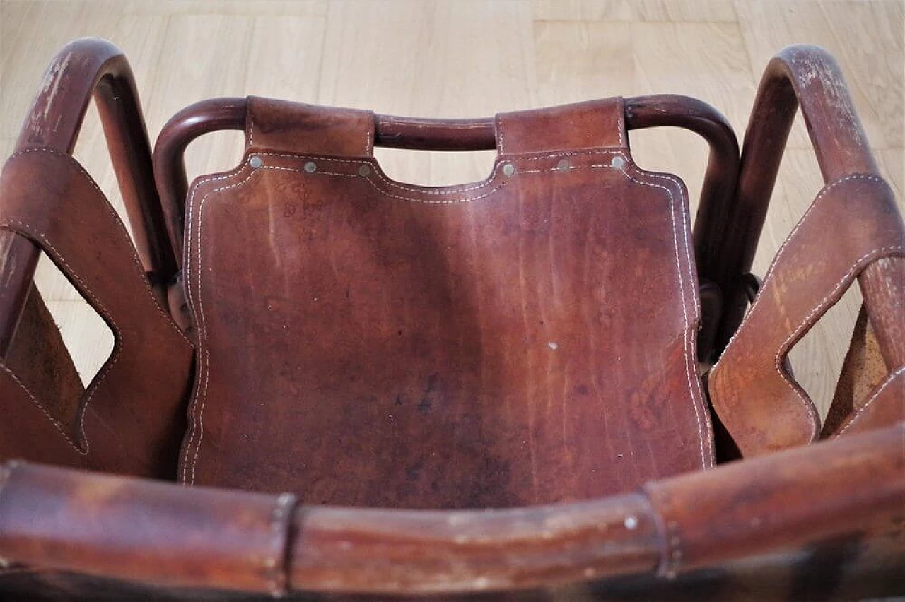 Leather armchair by Tito Agnoli, 1950s 1376259