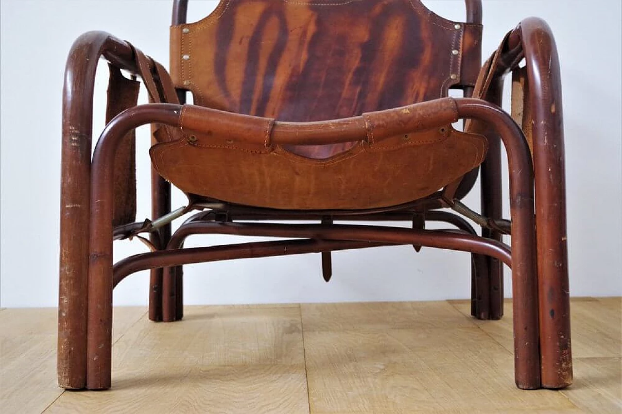 Leather armchair by Tito Agnoli, 1950s 1376261