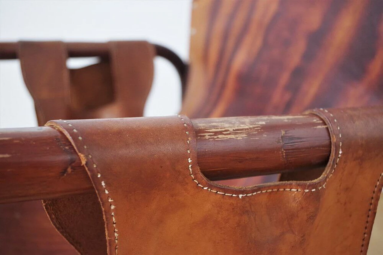 Leather armchair by Tito Agnoli, 1950s 1376265