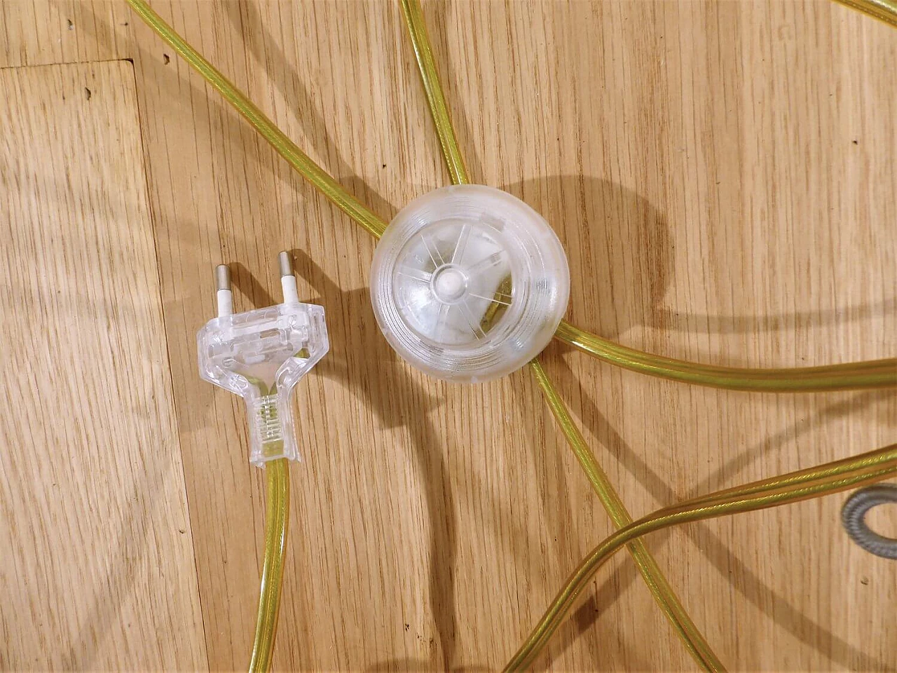 Pair of iron and plasticized fabric floor lamps, 2000s 1376408