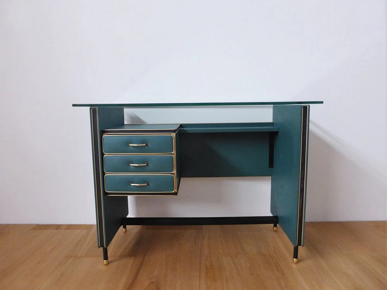 Umberto Mascagni office desk with wheeled chair, 1950s 1376458
