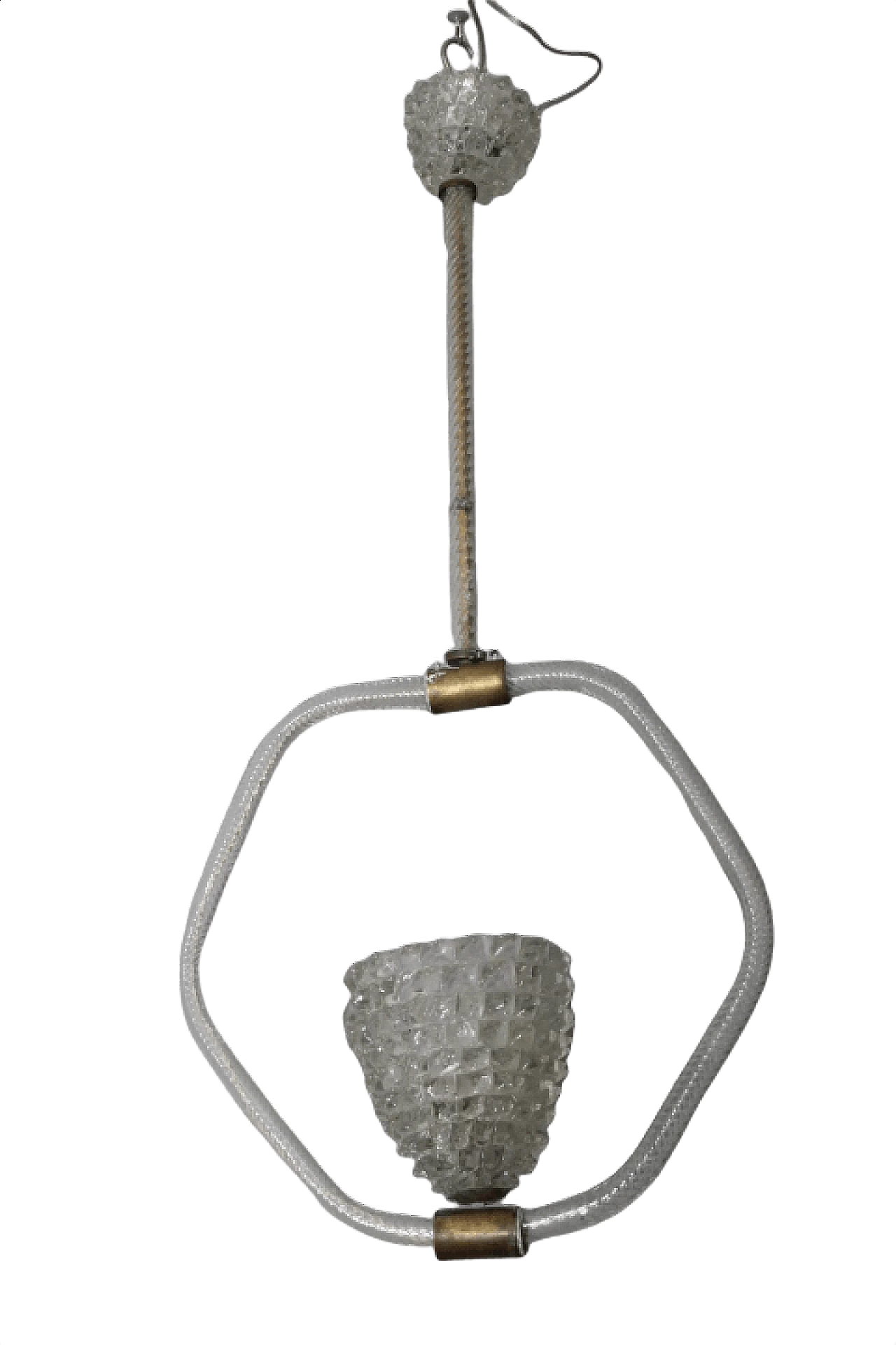 Rostered Murano glass chandelier by Ercole Barovier, 1940s 1376528