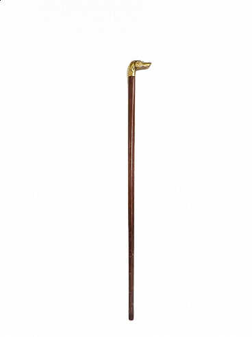 Walking stick with brass handle, 1950s