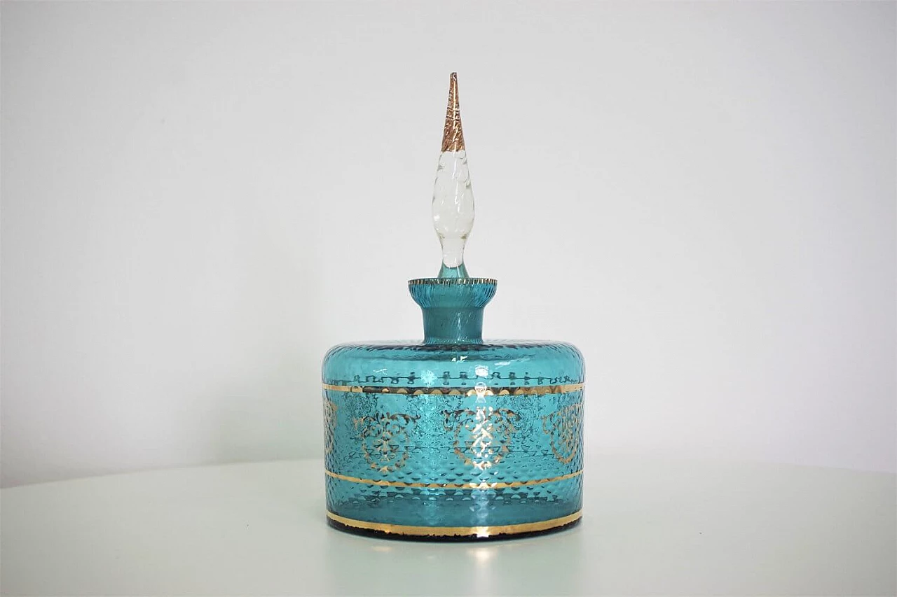 Cognac holder in glass and pure gold, 1950s 1376669