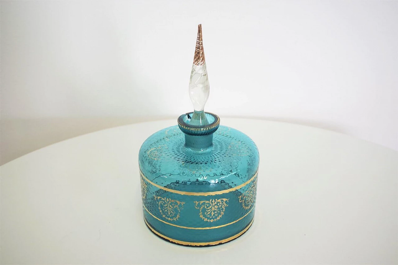 Cognac holder in glass and pure gold, 1950s 1376671