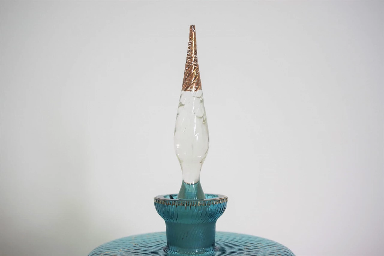 Cognac holder in glass and pure gold, 1950s 1376672