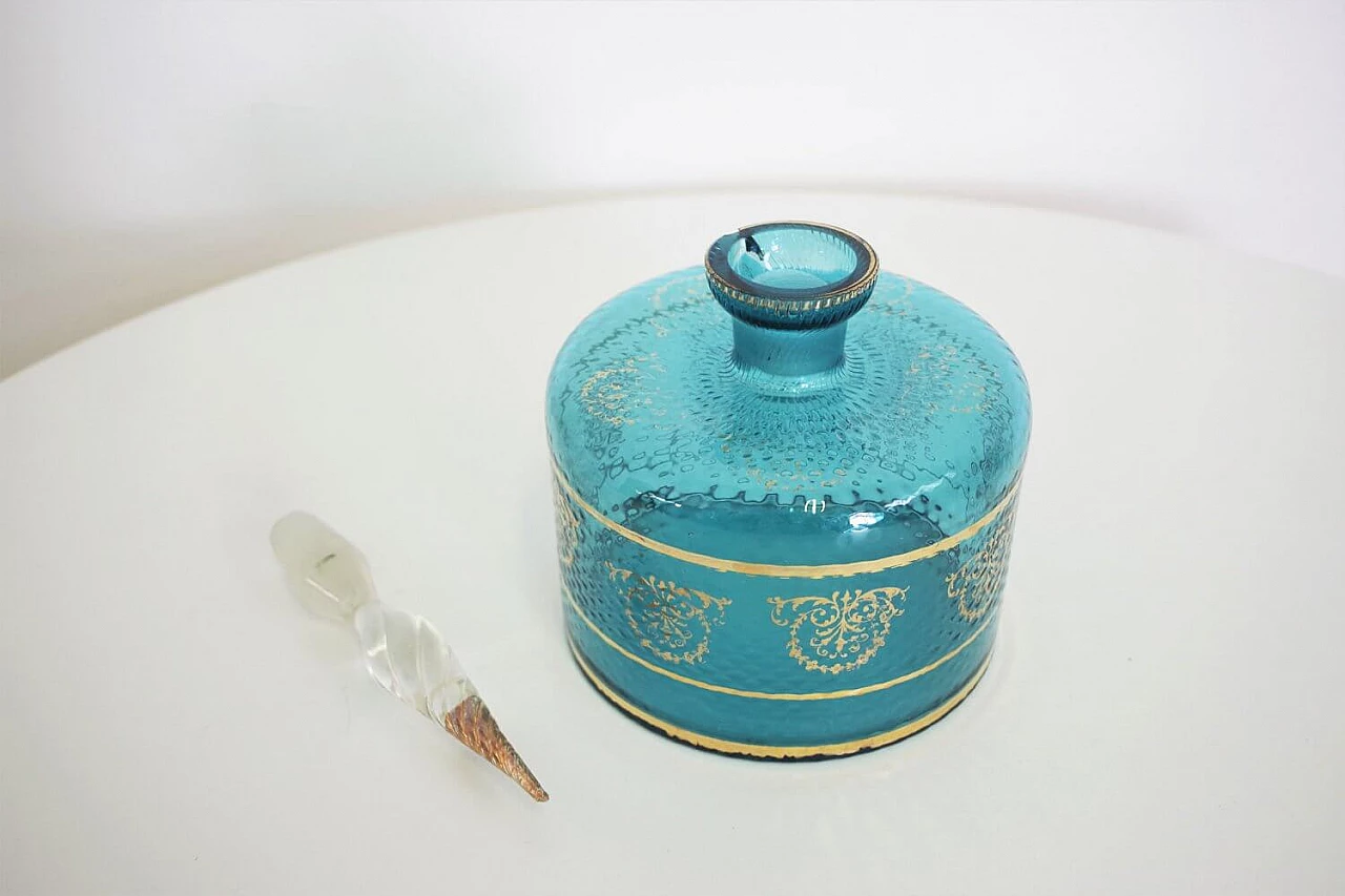 Cognac holder in glass and pure gold, 1950s 1376675