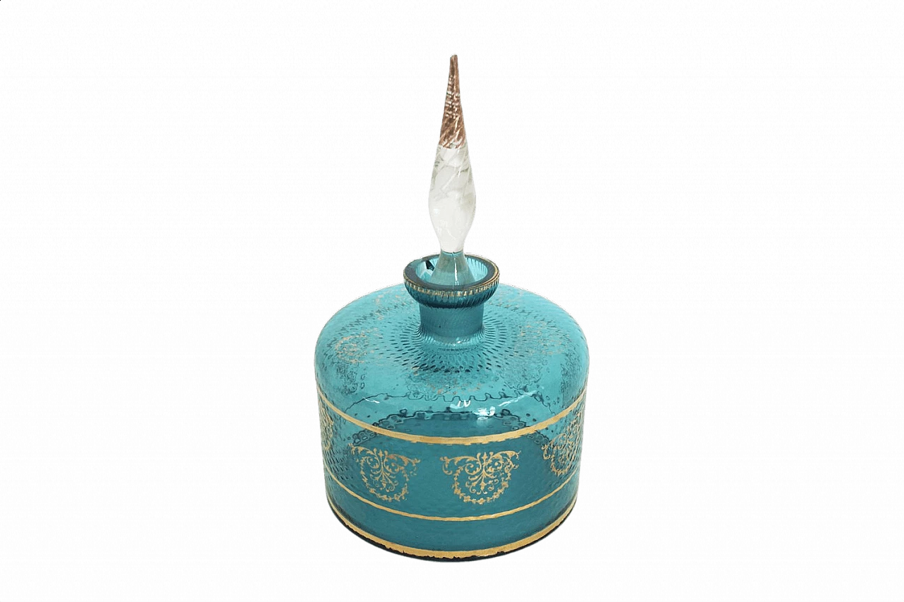 Cognac holder in glass and pure gold, 1950s 1376677