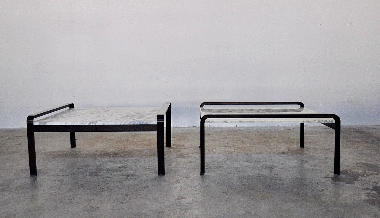 Pair of vintage coffee tables by Tito Agnoli for Matteo Grassi, 1970s 1376716