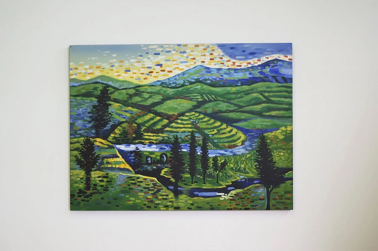 Landscape painting on canvas, 2000s 1376843