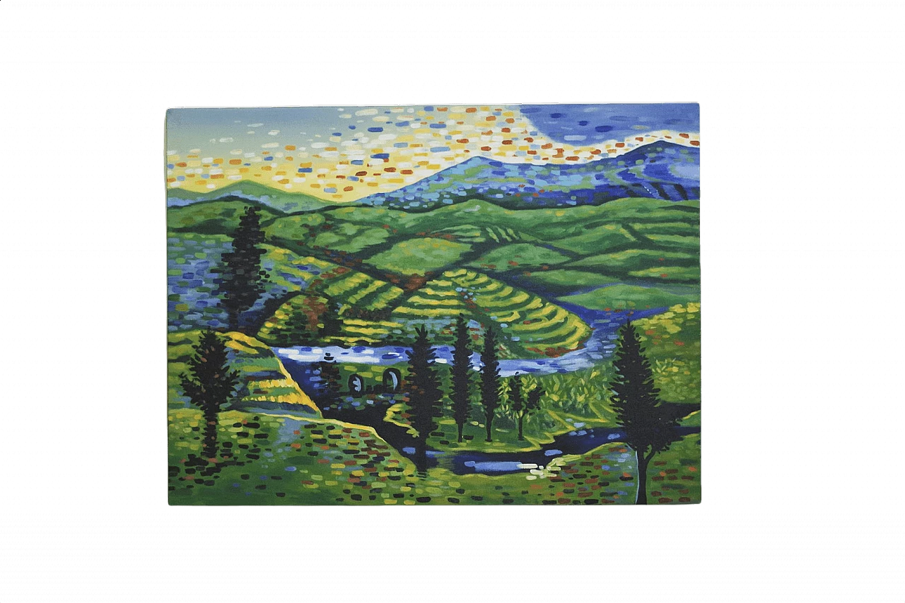 Landscape painting on canvas, 2000s 1376849