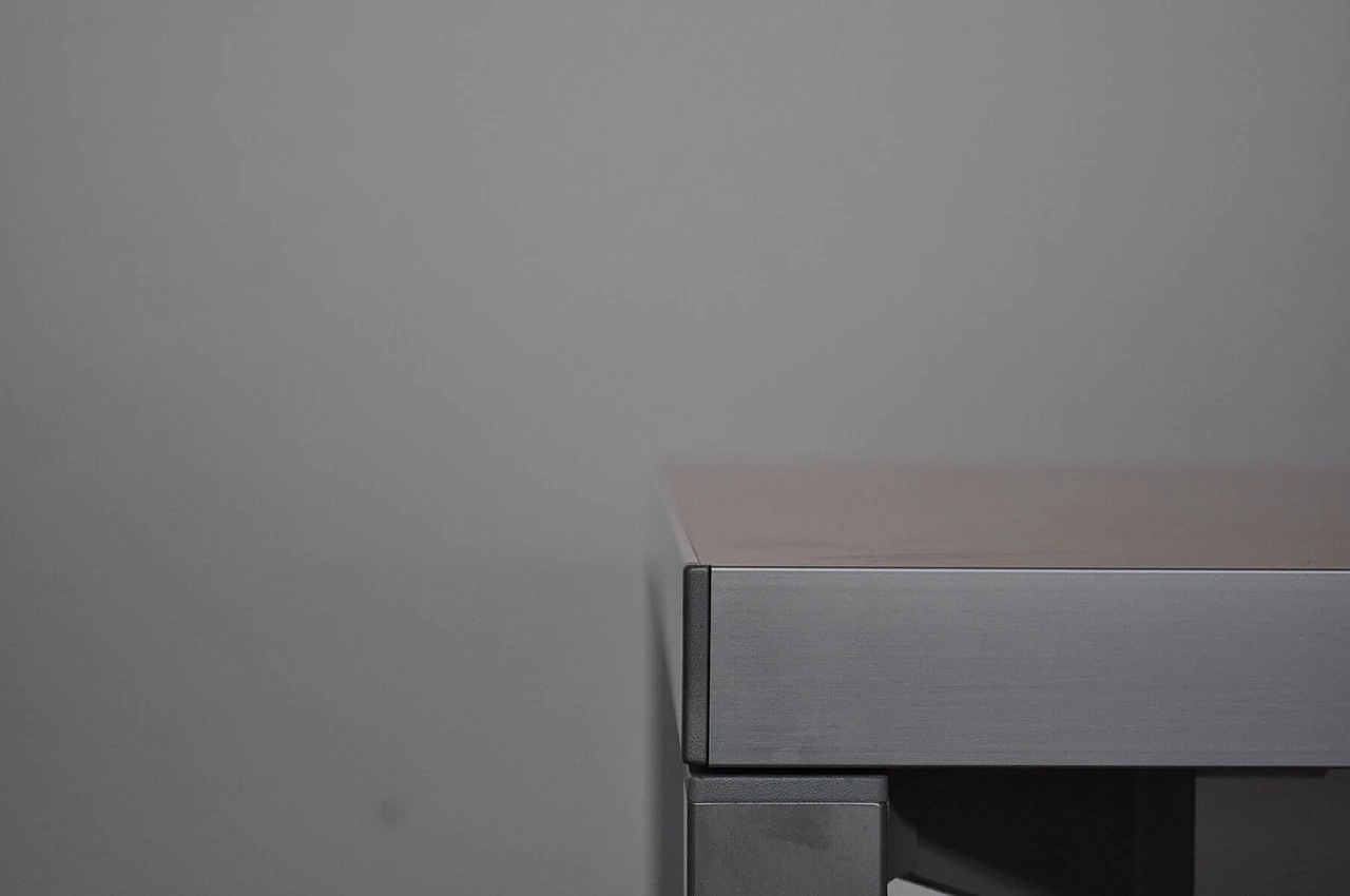 Tavolo Bagutta e 12 sedie in alluminio di Opera Design per Ycami, anni '80 1376867