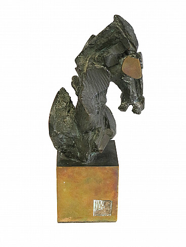 Nag Arnoldi, bronze sculpture representing a Horse Head, 1983