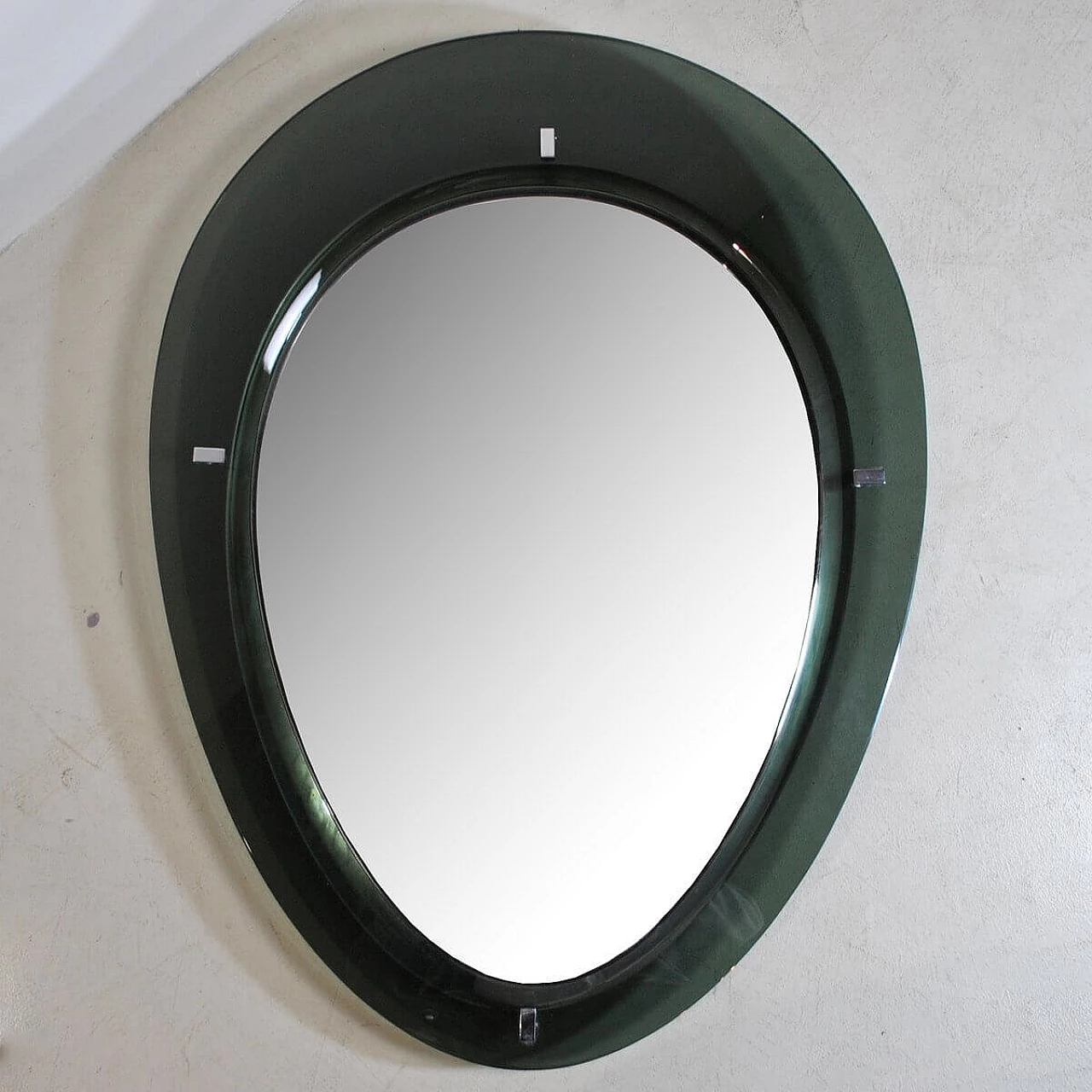 Cristal Art mirror with glass frame, 1950s 1376928