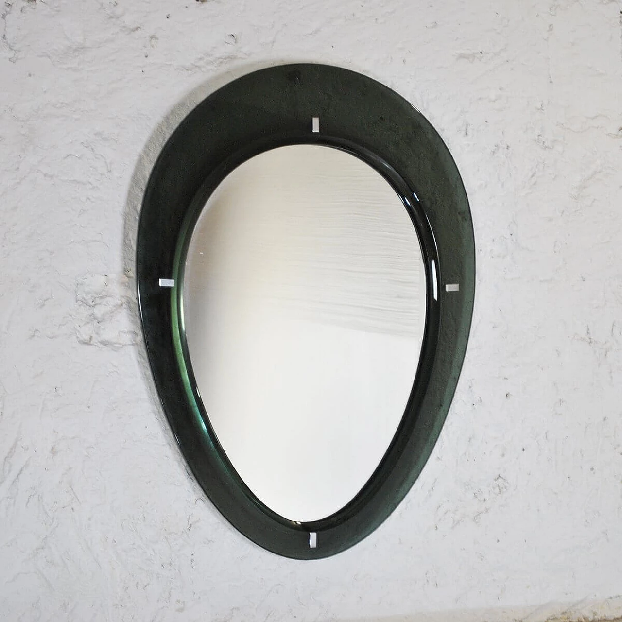 Cristal Art mirror with glass frame, 1950s 1376929