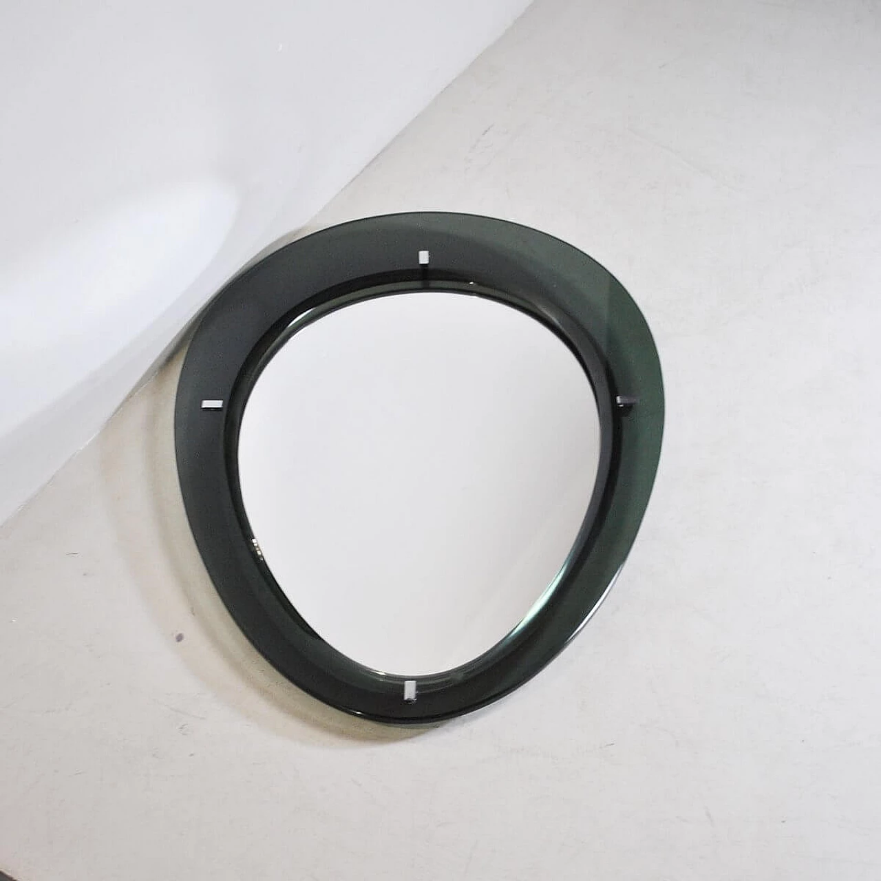 Specchio Cristal Art con cornice in vetro, anni '50 1376934