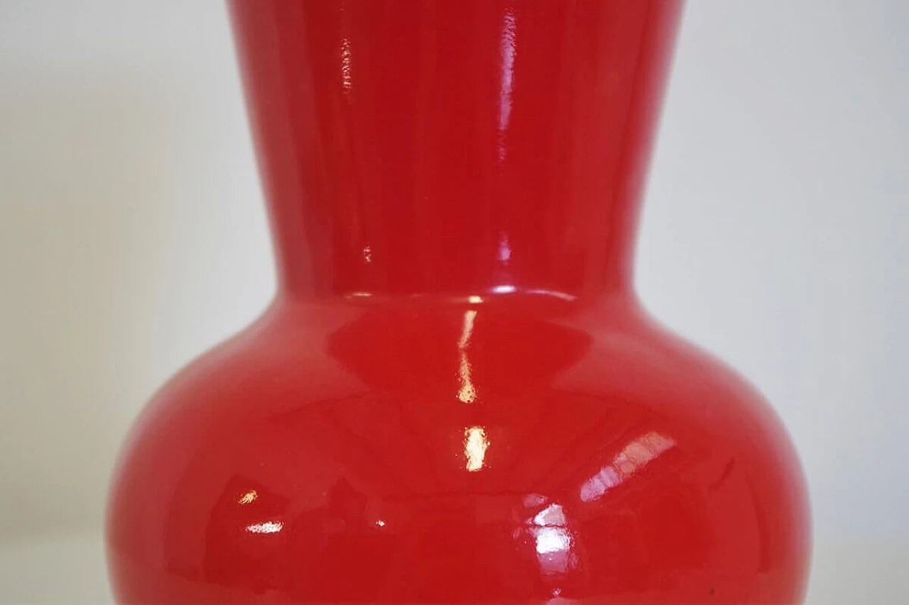 Pozzi orange ceramic vase, 1970s 1377205
