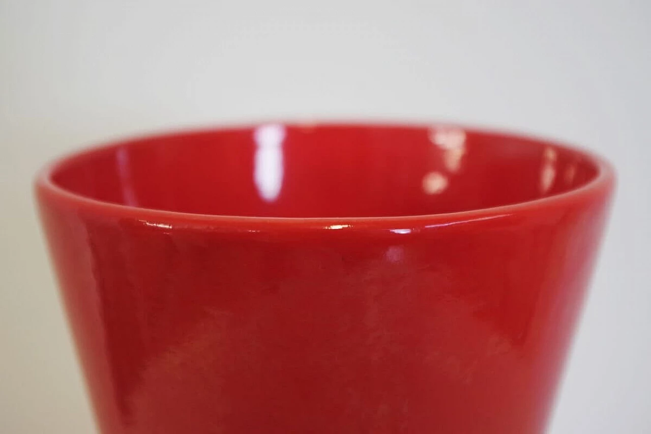 Pozzi orange ceramic vase, 1970s 1377206