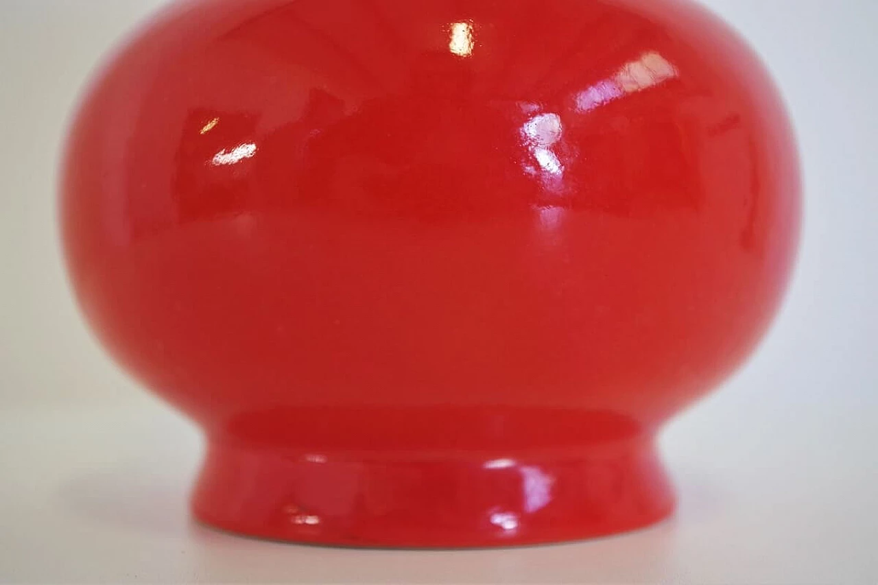 Pozzi orange ceramic vase, 1970s 1377207