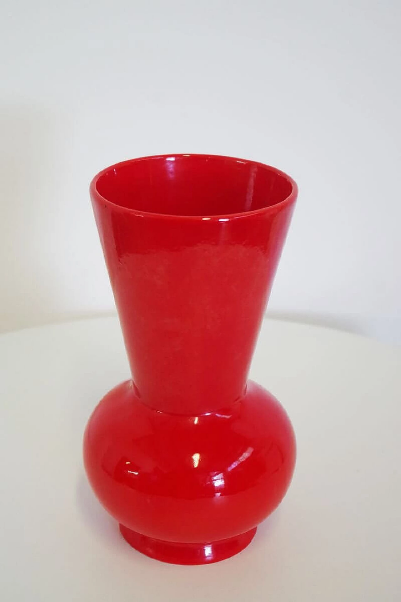 Vaso in ceramica arancione Pozzi, anni '70 1377210