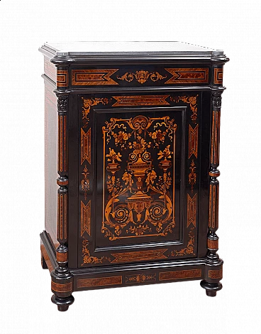 French sideboard Napoleon III in exotic precious woods, '800