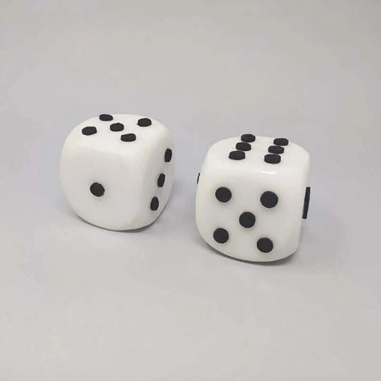 Pair of large marble dice, 1970s 1377305