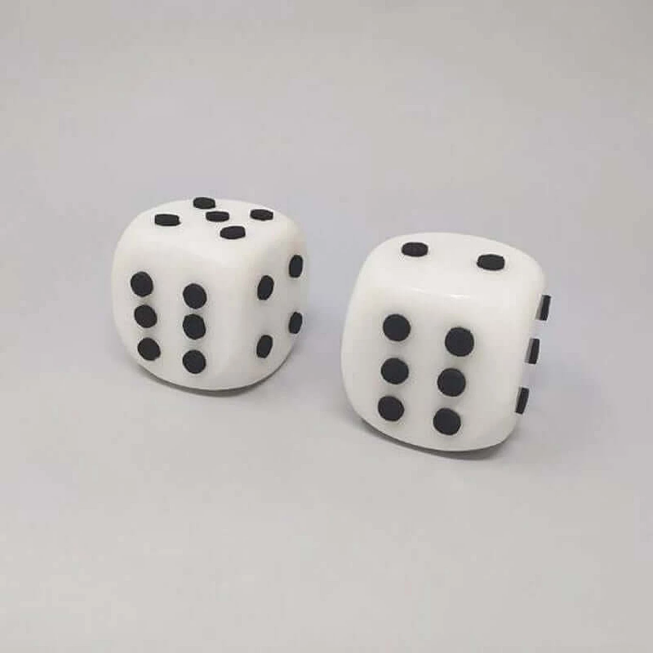 Pair of large marble dice, 1970s 1377306