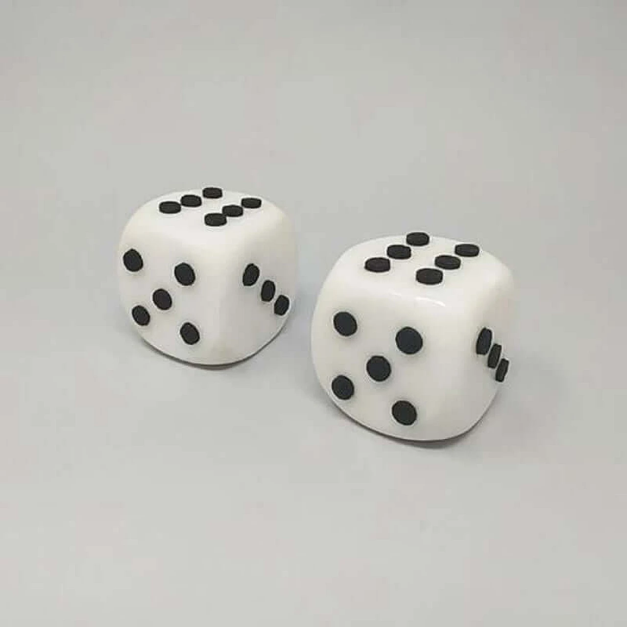 Pair of large marble dice, 1970s 1377307