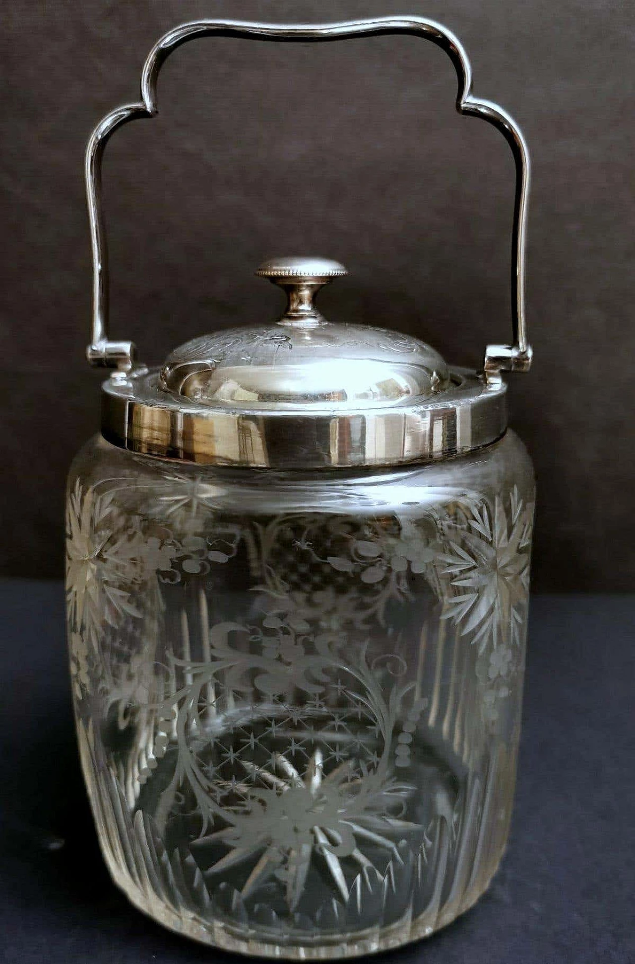 Crystal and silver ice bucket by Mappin & Brothers, 19th century 1377329