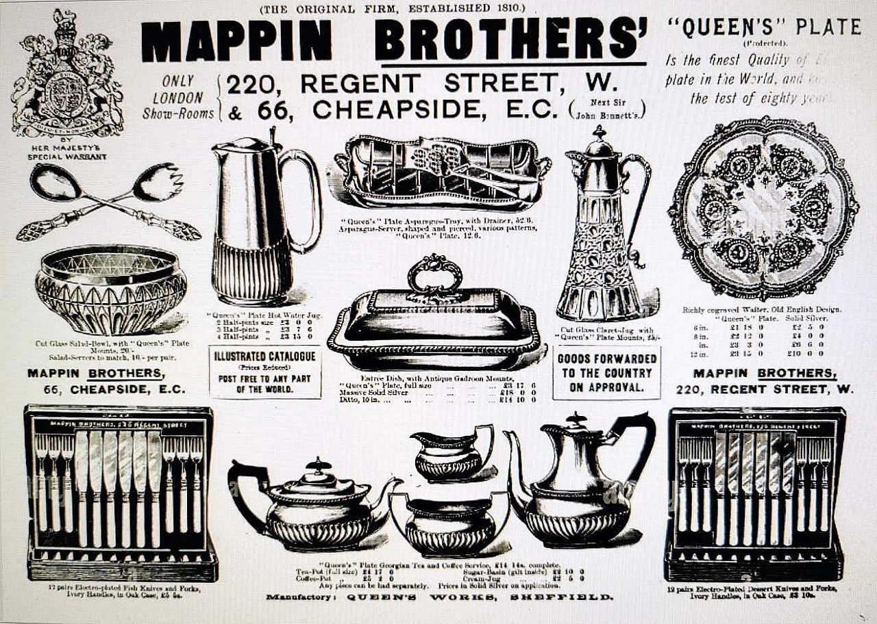 Secchiello per il ghiaccio in cristallo e argento di Mappin & Brothers, '800 1377345