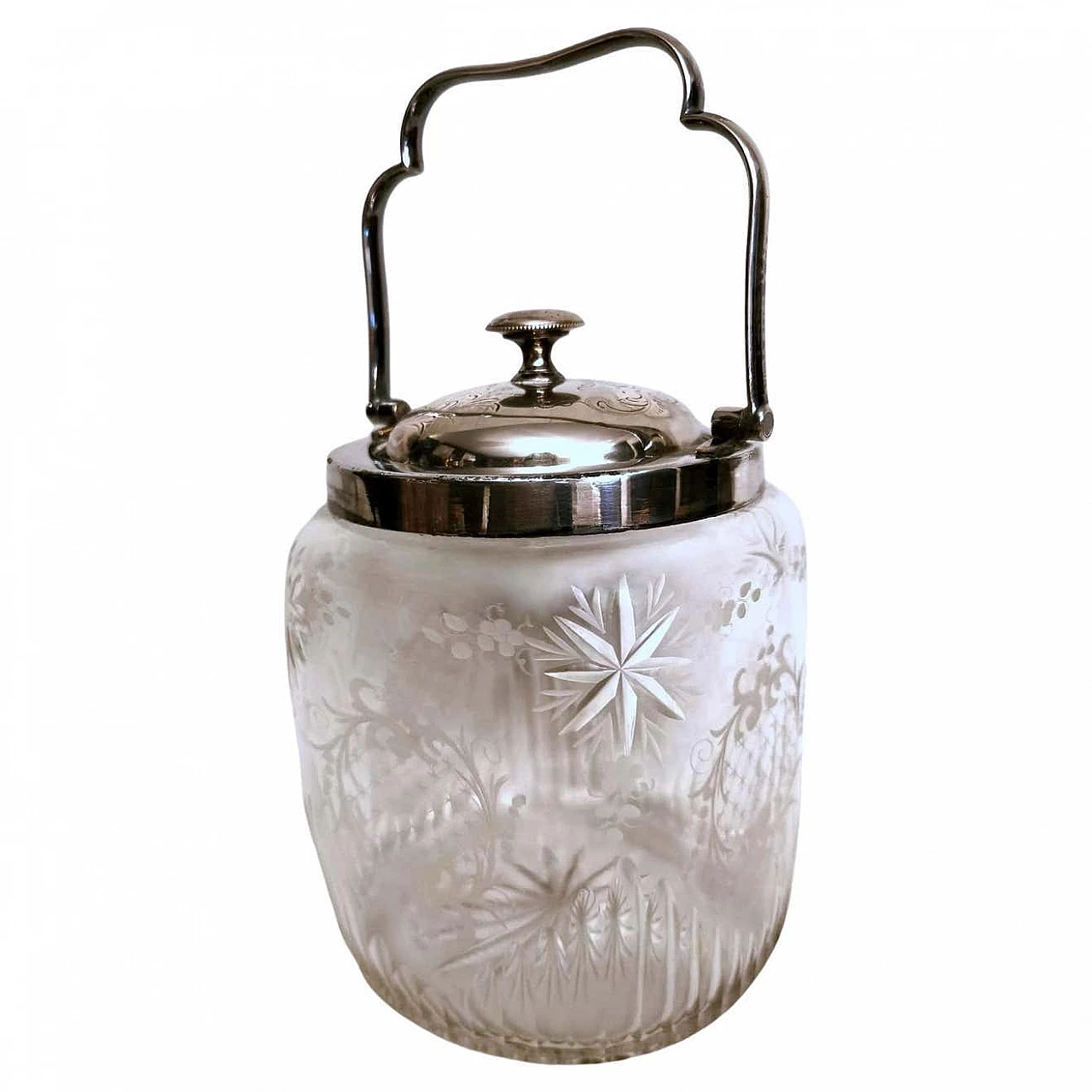 Crystal and silver ice bucket by Mappin & Brothers, 19th century 1377346