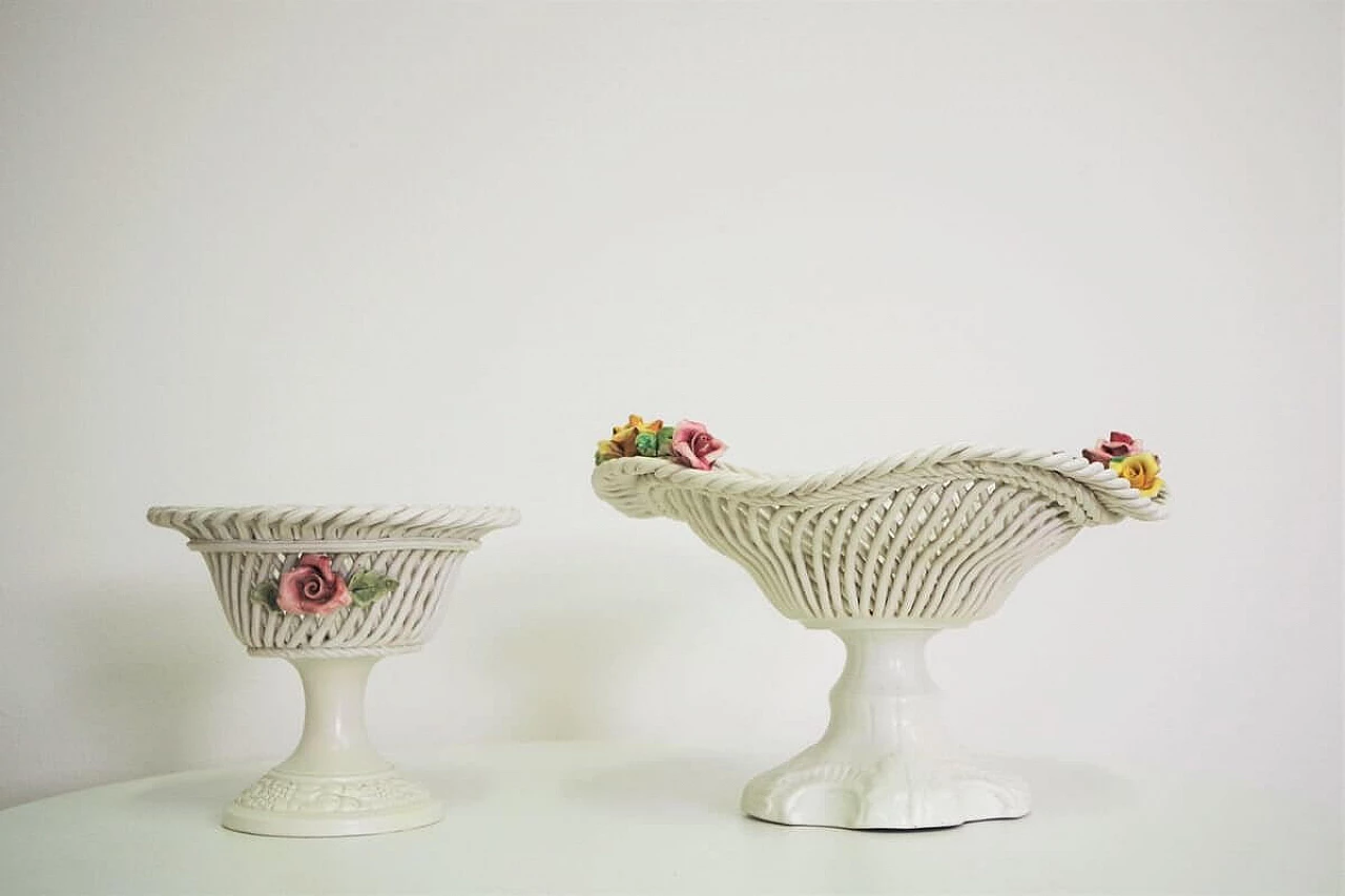 Pair of Bassano ceramic centrepiece bowls, 1960s 1377353