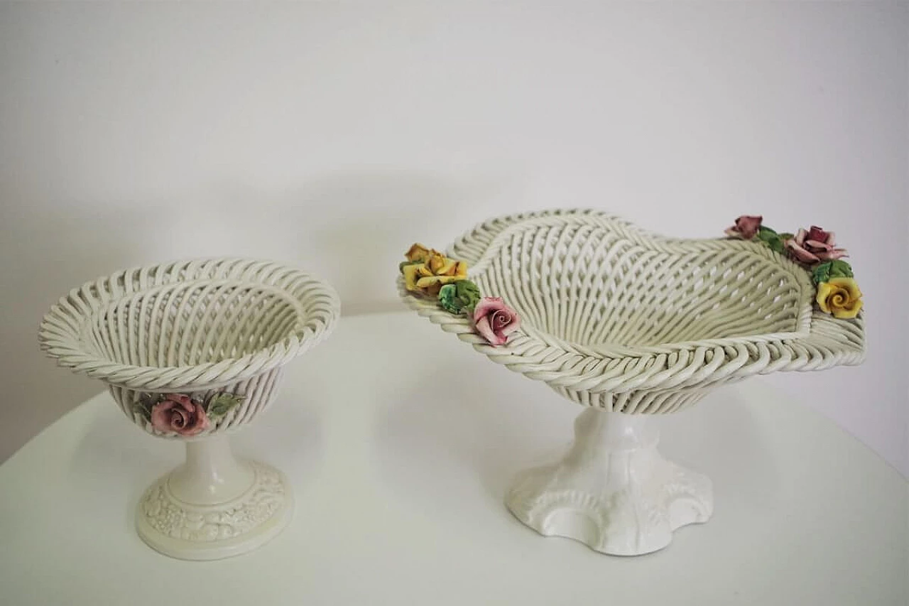 Pair of Bassano ceramic centrepiece bowls, 1960s 1377355
