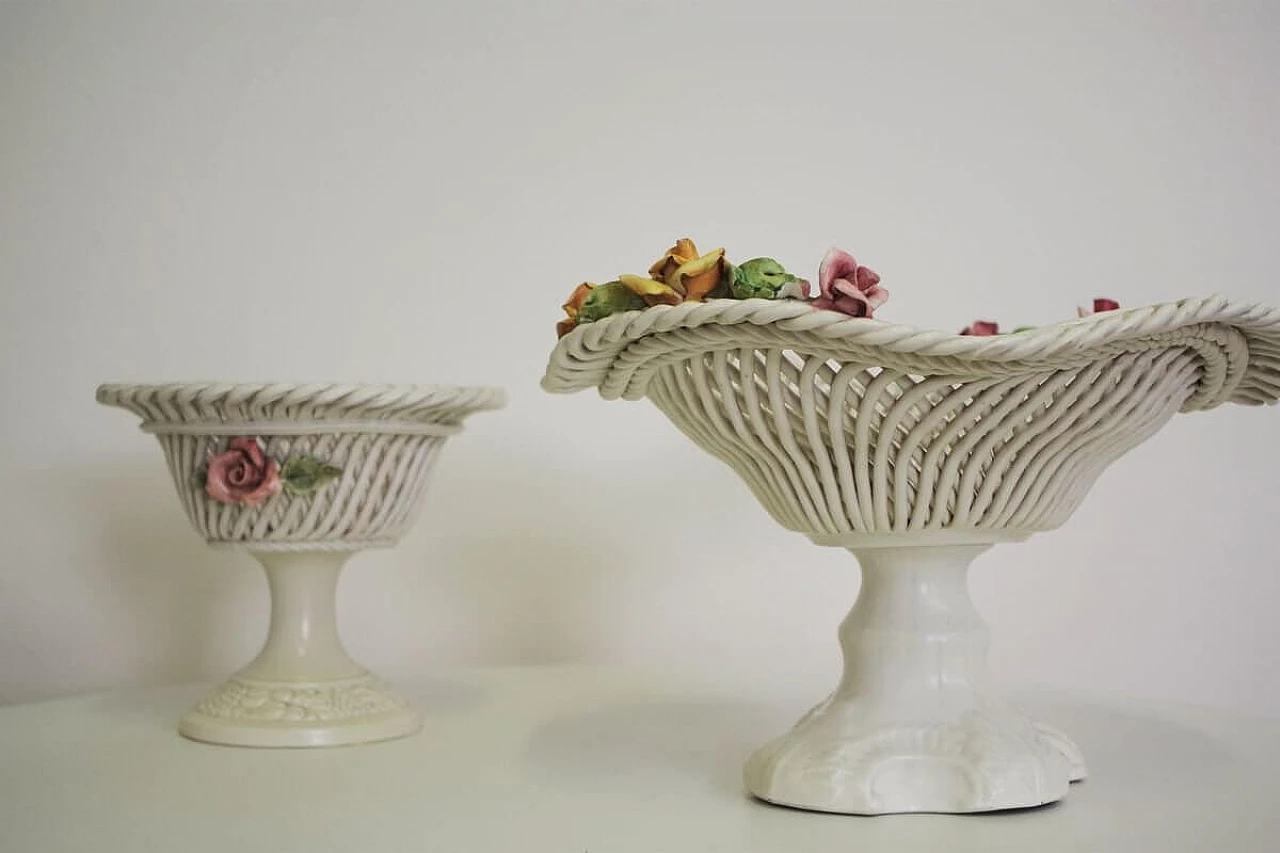 Pair of Bassano ceramic centrepiece bowls, 1960s 1377366