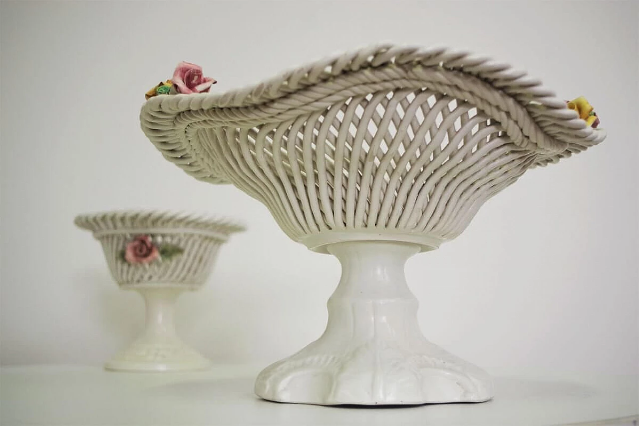 Pair of Bassano ceramic centrepiece bowls, 1960s 1377369