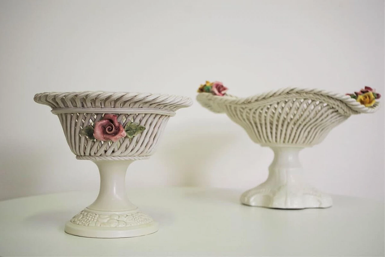 Pair of Bassano ceramic centrepiece bowls, 1960s 1377370