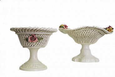 Pair of Bassano ceramic centrepiece bowls, 1960s