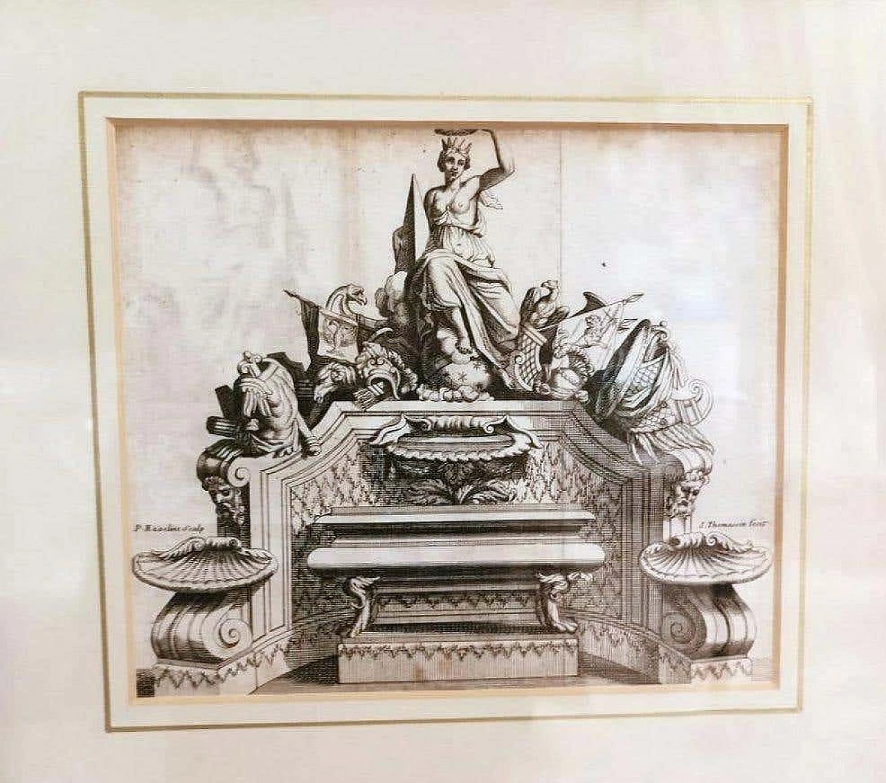 Simon Thomassin, La Gloire De La France, stampa francese, 1724 1377374