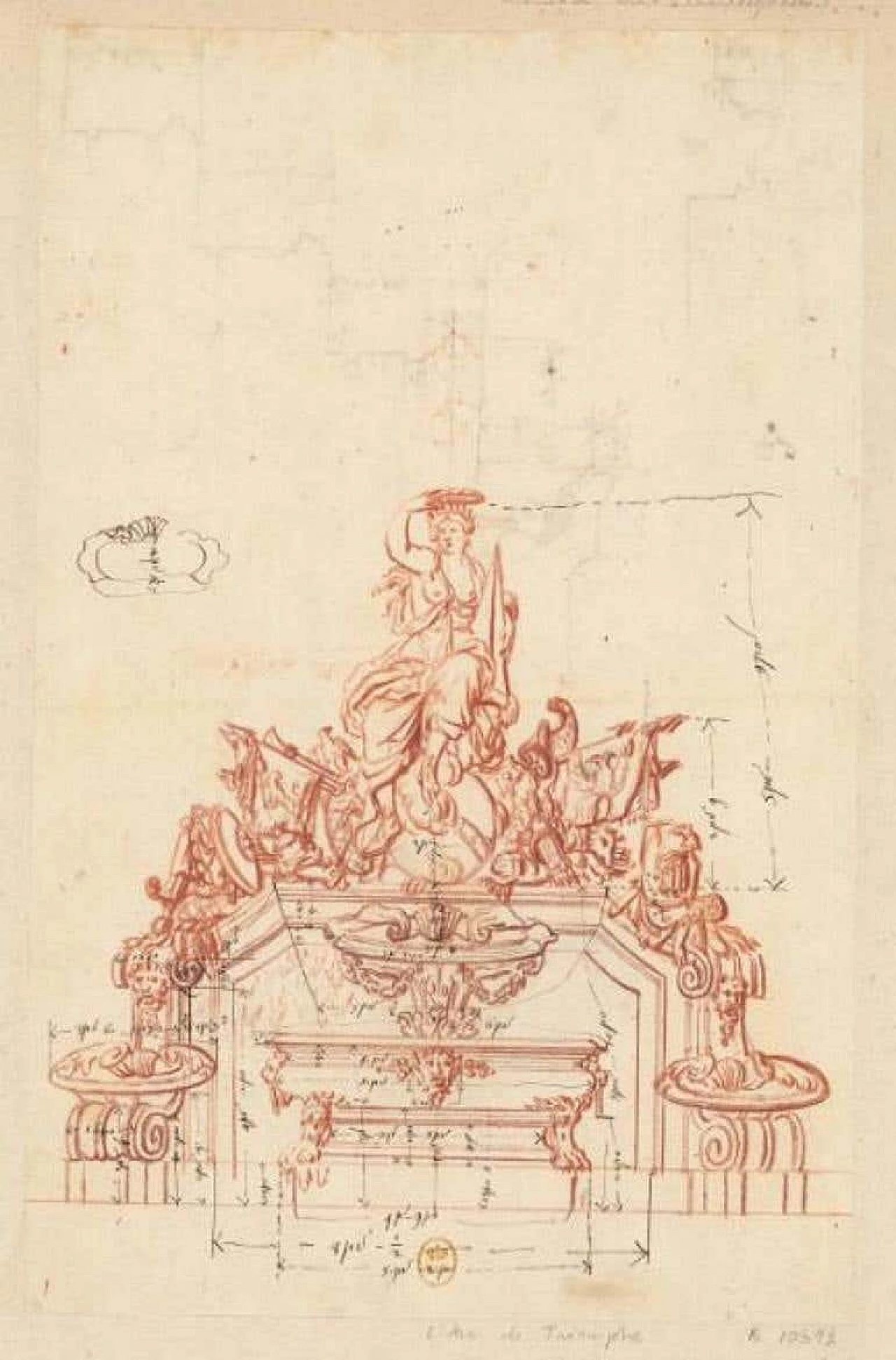 Simon Thomassin, La Gloire De La France, stampa francese, 1724 1377385