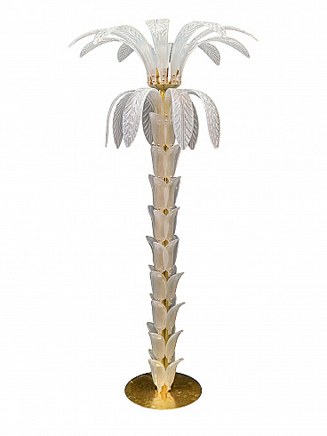 Palm-shaped floor lamp in Murano glass, 1970s