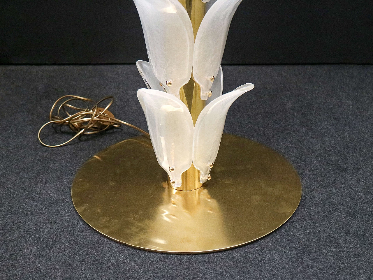 Palm-shaped floor lamp in Murano glass, 1970s 1377483