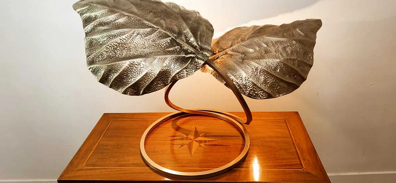 Lampada da tavolo in ottone di Tommaso Barbi, anni '60 1377759