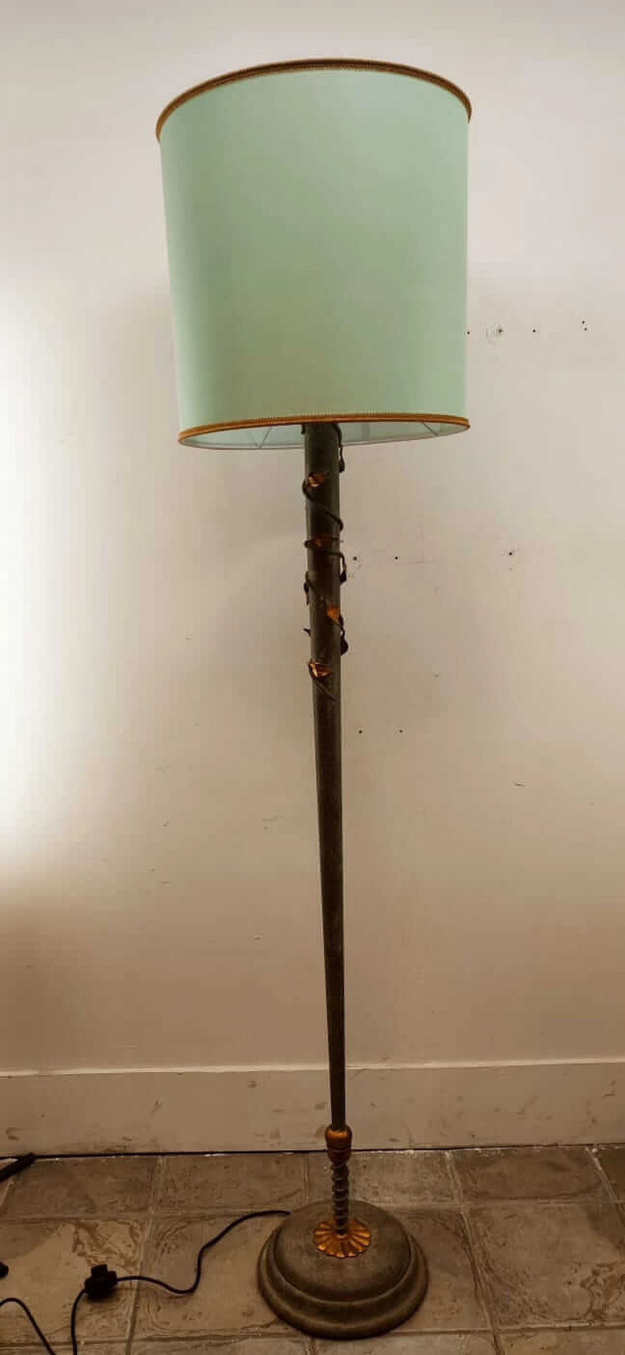 Floor lamp with decorative leaves, 1960s 1377773