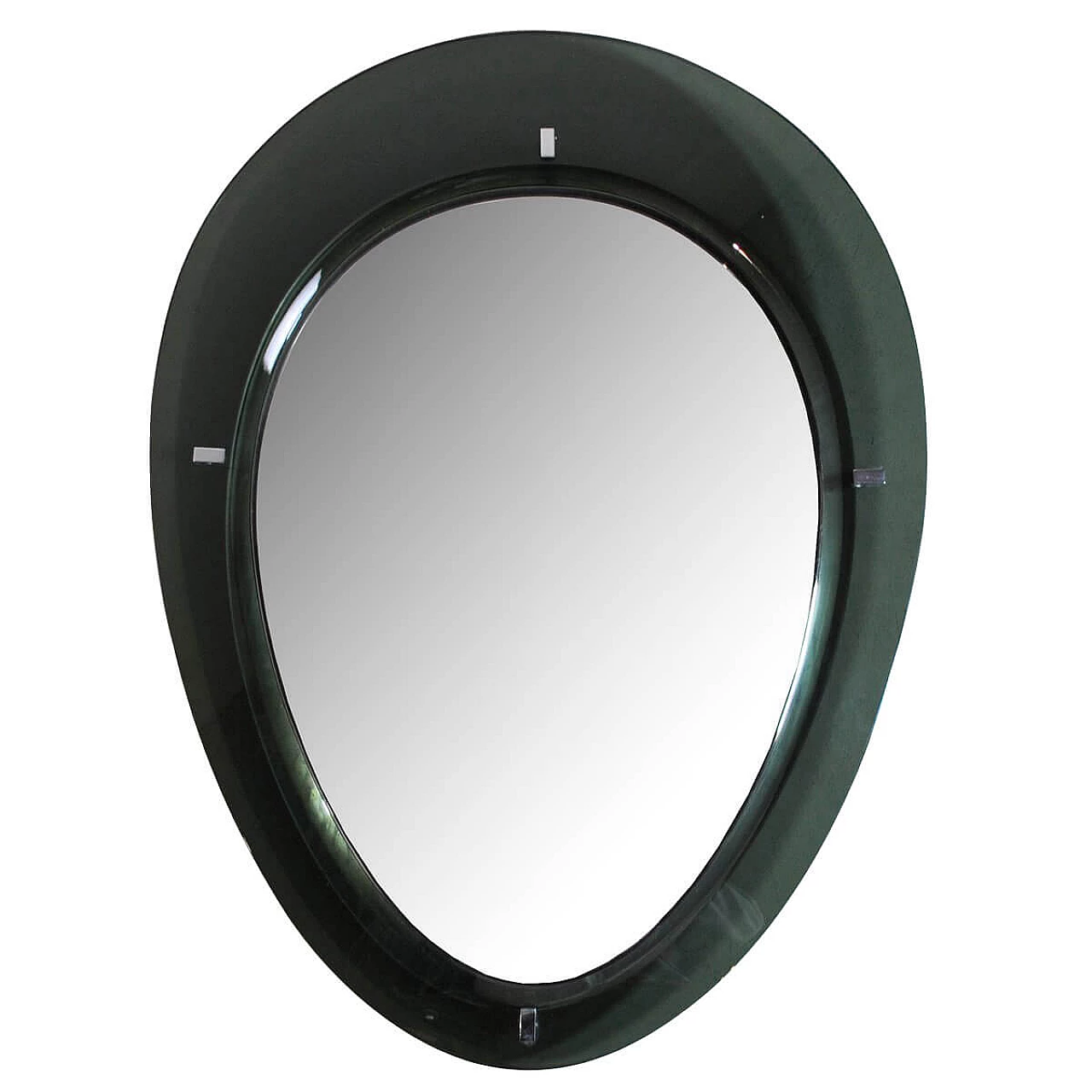 Specchio Cristal Art con cornice in vetro, anni '50 1377777