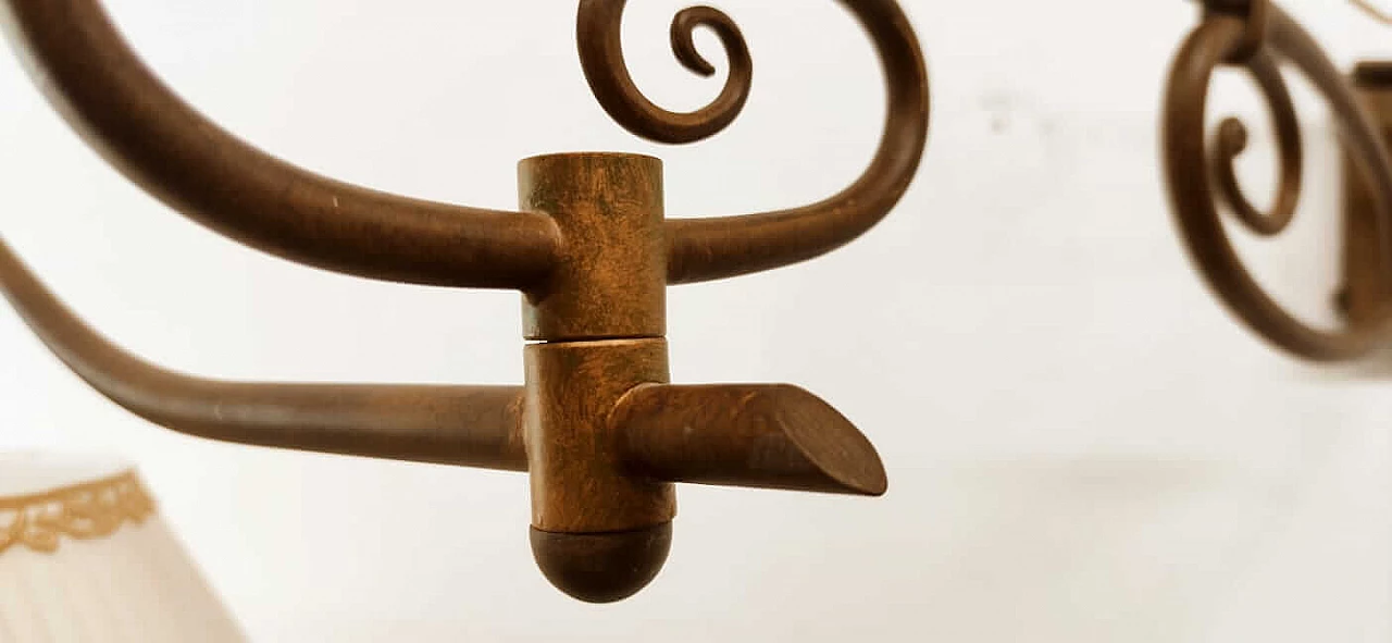 Adjustable wall lamp with lampshade, 1980s 1377813